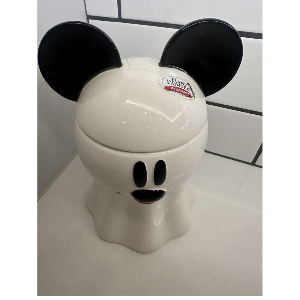 Mickey Mouse Ghost Cookie Jar 10" Disney Halloween 2022 Rare Canister NEW!!! - Picture 2 of 4